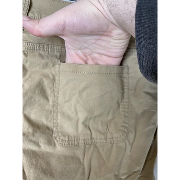 Faded Glory Capri Pants Womens 14 Khaki Cargo Stretch Pockets Zip Fly Casual - Picture 8 of 12